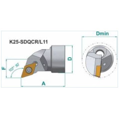 GŁOWICA WYTACZAKA K25-SDQCR11