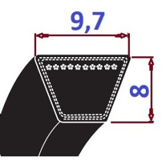 Pas klinowy SPZ 487 Lp OPTIBELT