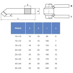 NÓŻ TOKARSKI ISO2L 0808 K10