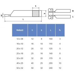 NÓŻ TOKARSKI ISO7L 0808 K10