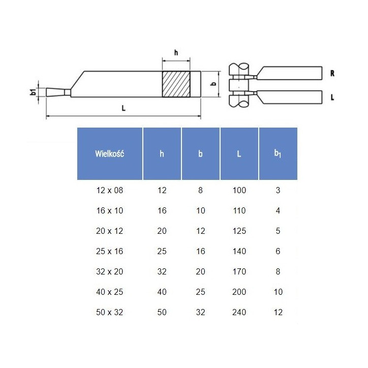 NÓŻ TOKARSKI ISO7L 1010 P10