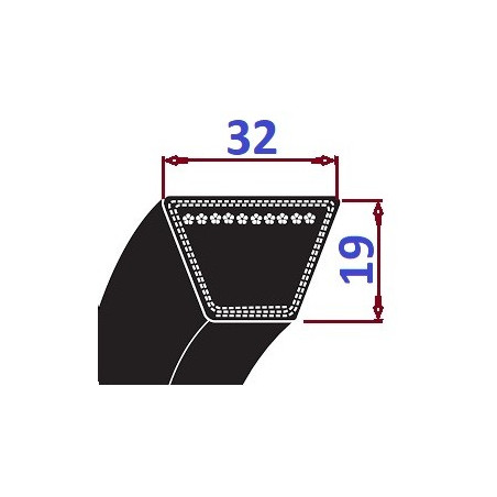 Pas klinowy D 3075 Li3150Lp-PS CONTI