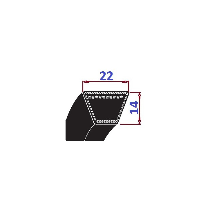 Pas klinowy C 1650 Li1714Lp