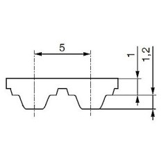 Pas zębaty 10-T5-225 z45