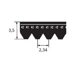 Pas klinowy wielorowkowy 19 PJ 1016