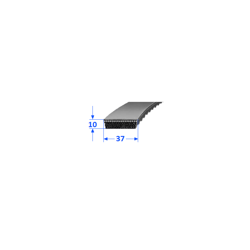 Pas szerokoprofilowy SVX 37x10 1600 OPTIBELT