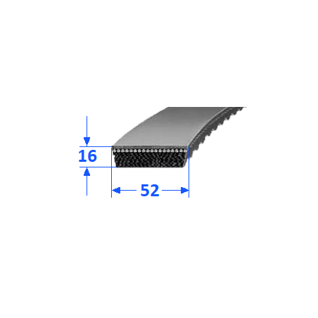 Pas szerokoprofilowy SVX 52x16 1525 OPTIBELT