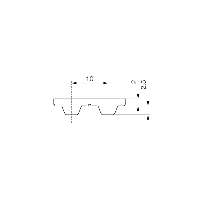 Pas zębaty 16-T10-1390 z139