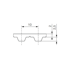 Pas zębaty 25-T10-1010 z101