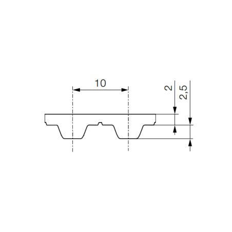 Pas zębaty 25-T10-2250 z225