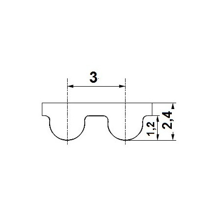 Pas zębaty 126-3M-06 z42