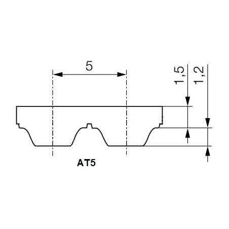 Pas zębaty 10-AT5-280 z56