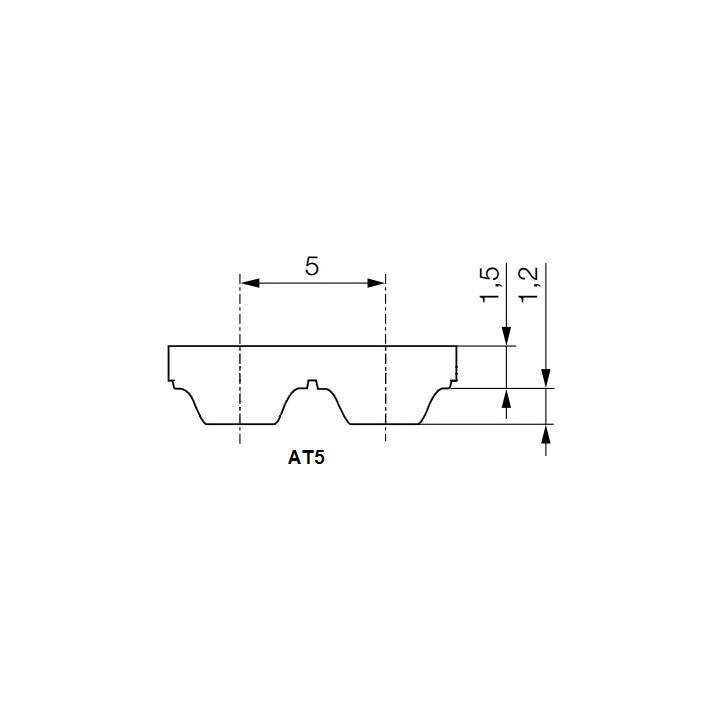 Pas zębaty 16-AT5-660 z132