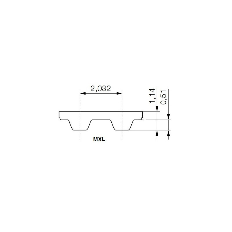 Pas zębaty 1280-MXL-019 z160