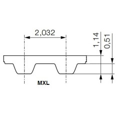 Pas zębaty 3264-MXL-025 z408