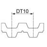 Pasy zębate DT10, obustronnie uzębione